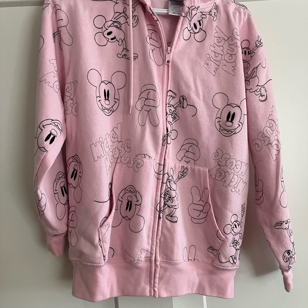 Disney Pink Mickey Mouse Woman’s Zippered Hoodie